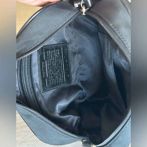 COACH Vintage ‘01 Gender Neutral “Mercer” Twill w/Leather Trim Shoulder Bag - Picture 8 of 9